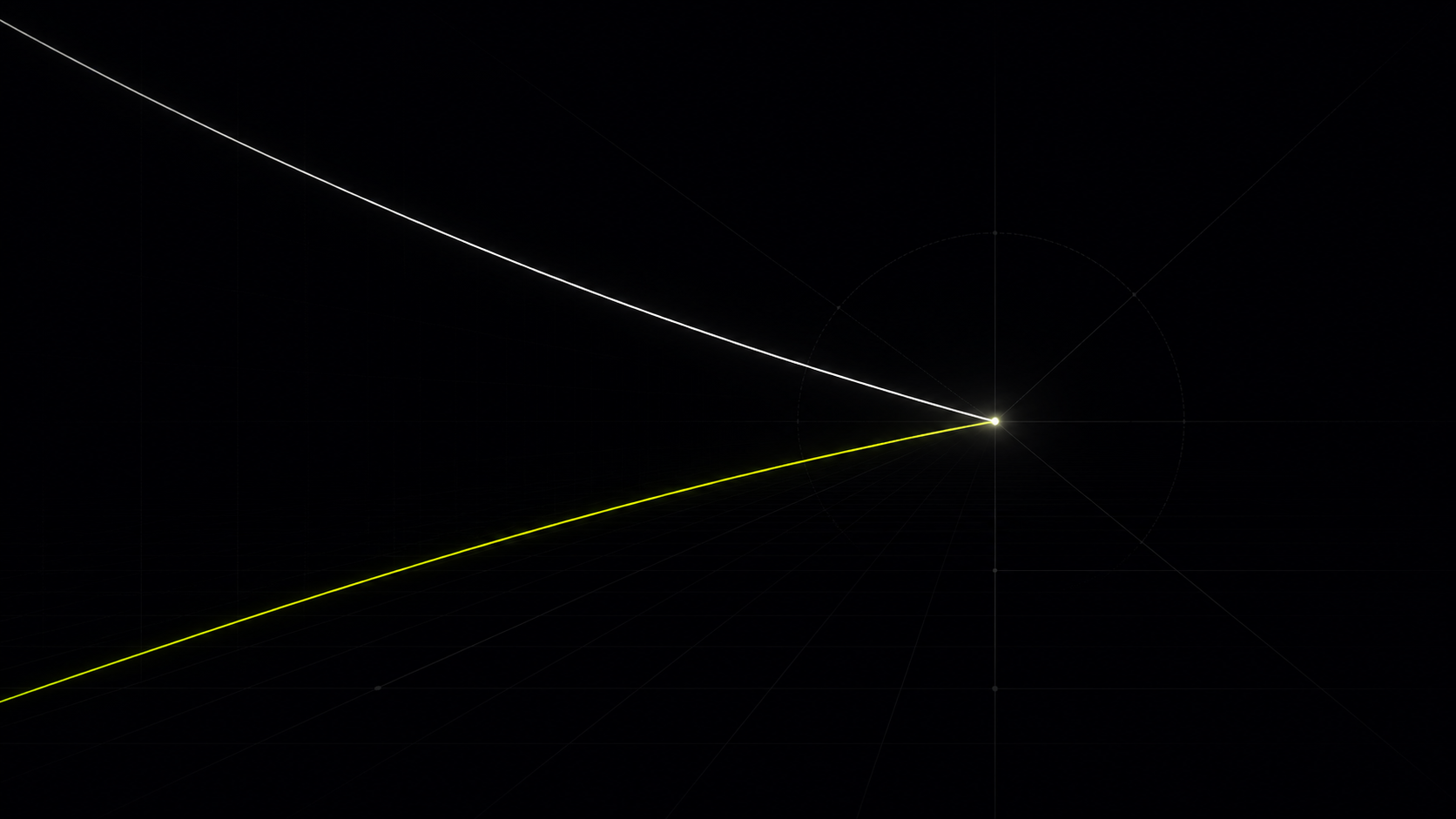 Abstract lime and white paths converging to represent technical partnership