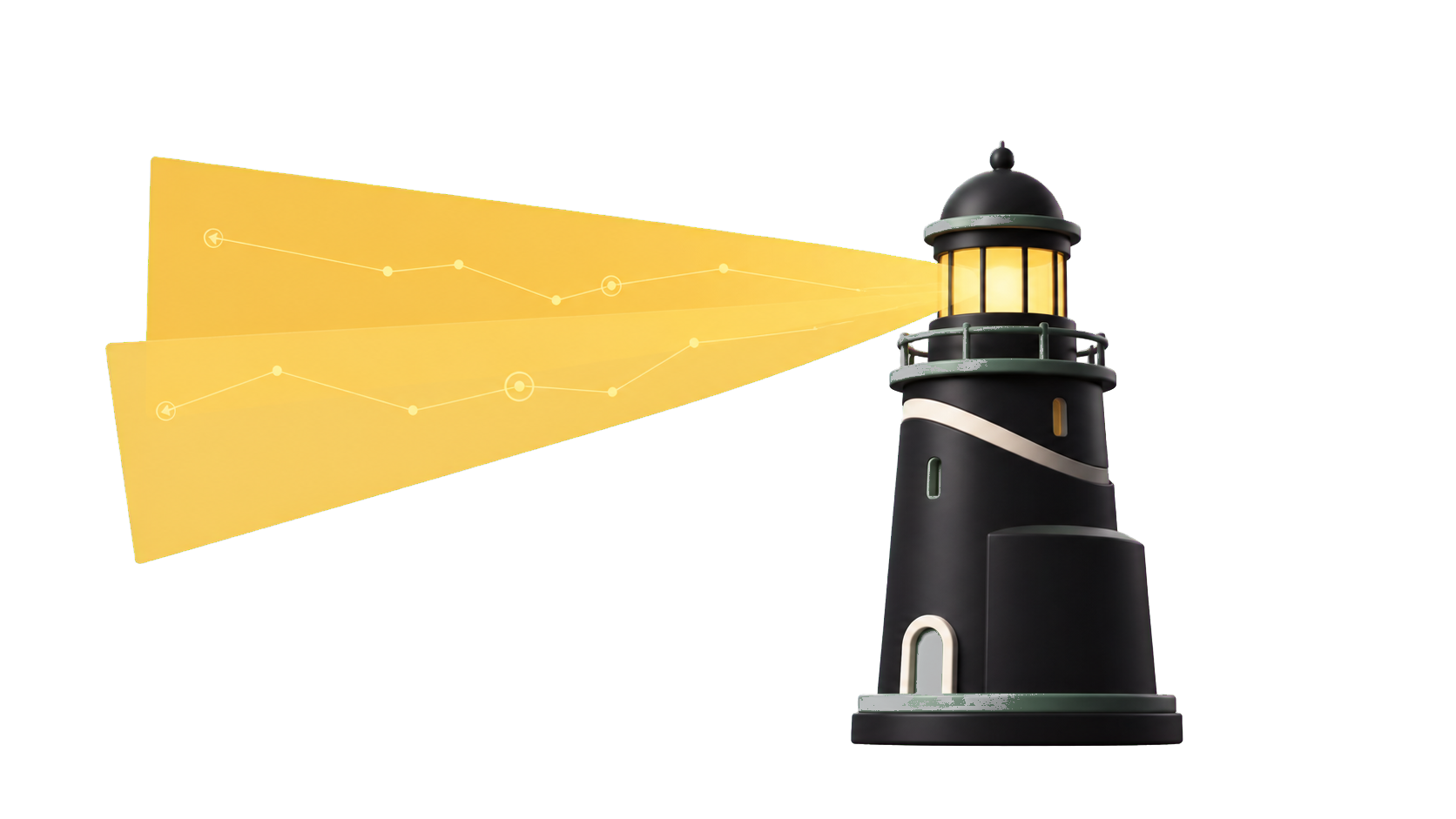 Stylized Manarax lighthouse beaming guidance